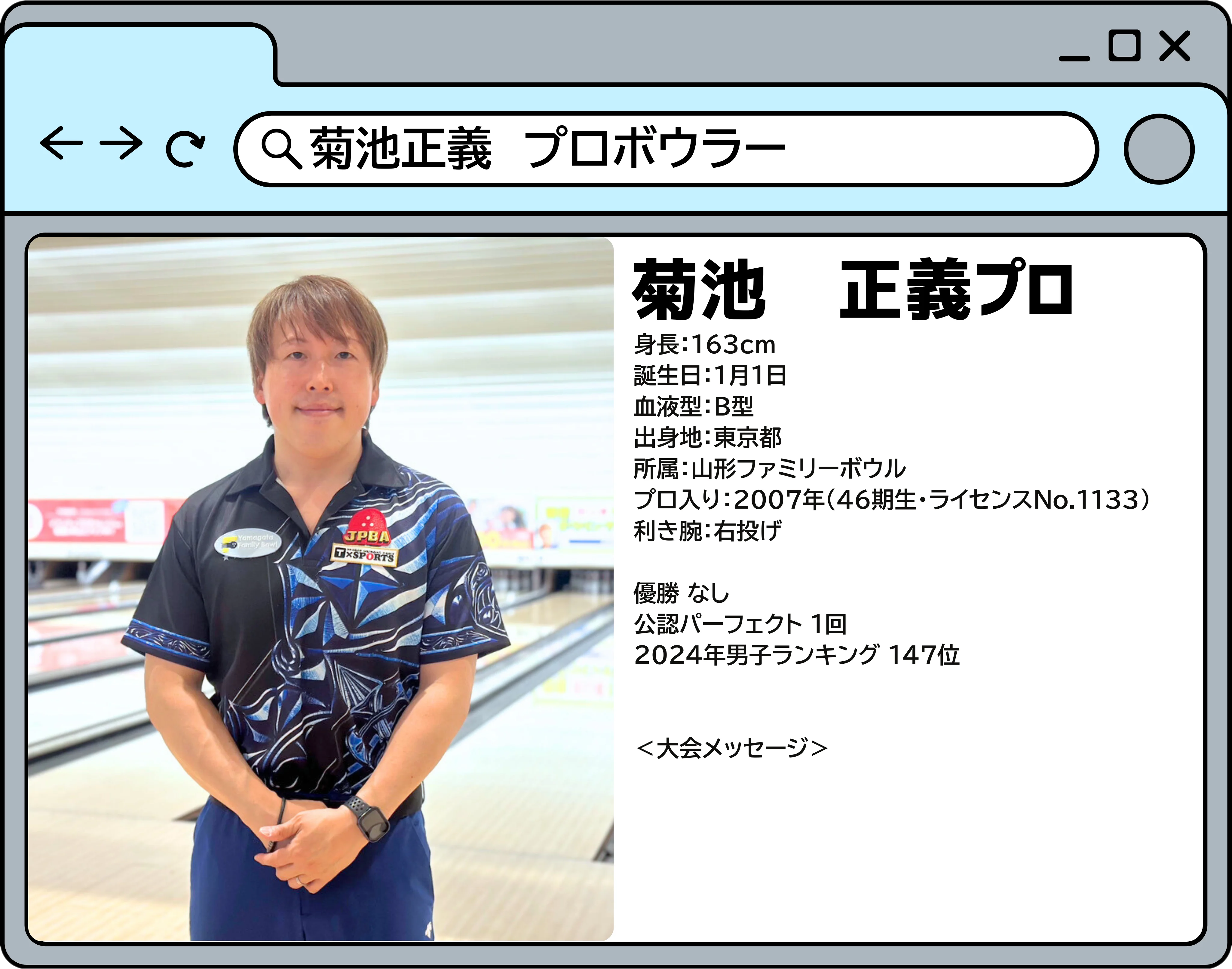 山形オープン2025に参加するプロボウラーのプロフィール