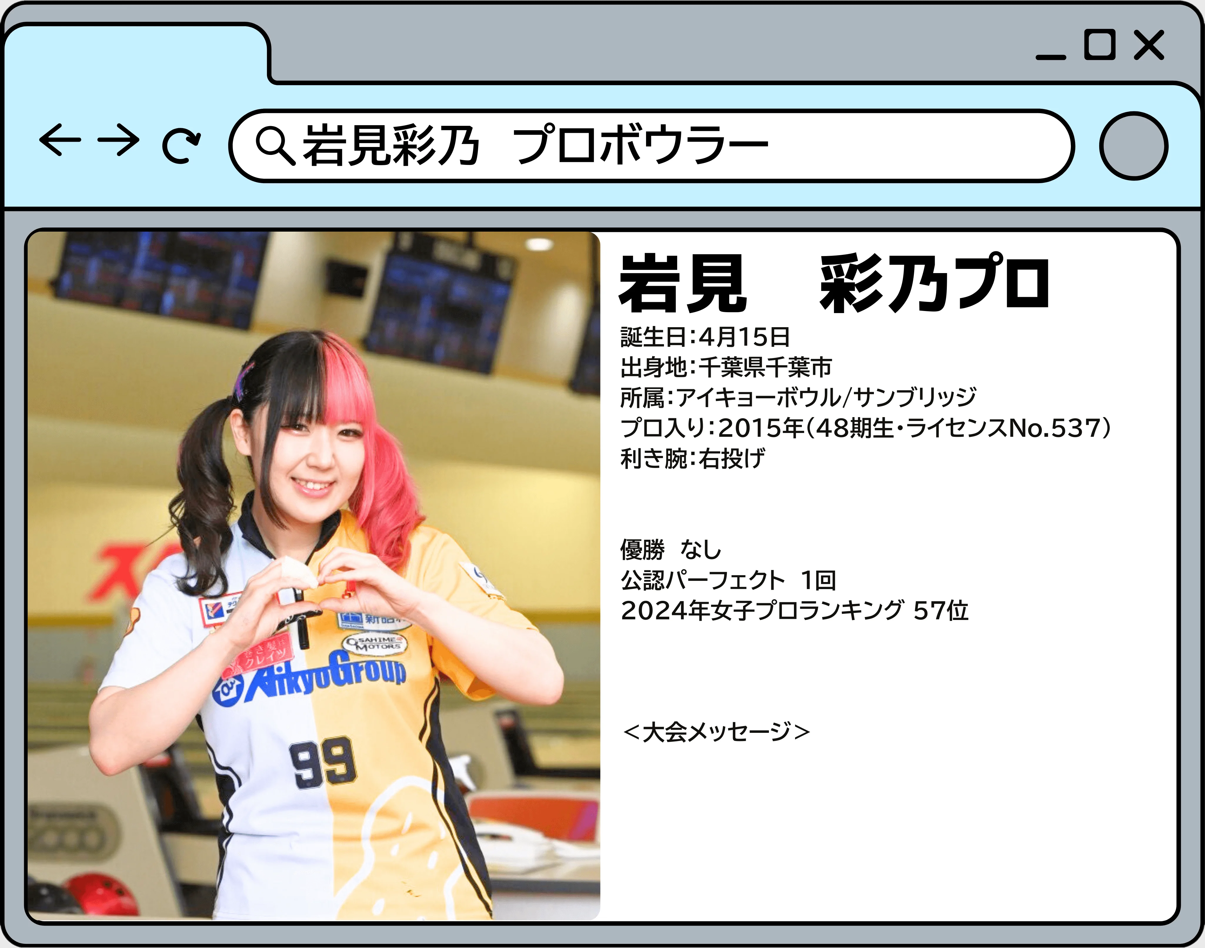 山形オープン2025に参加するプロボウラーのプロフィール
