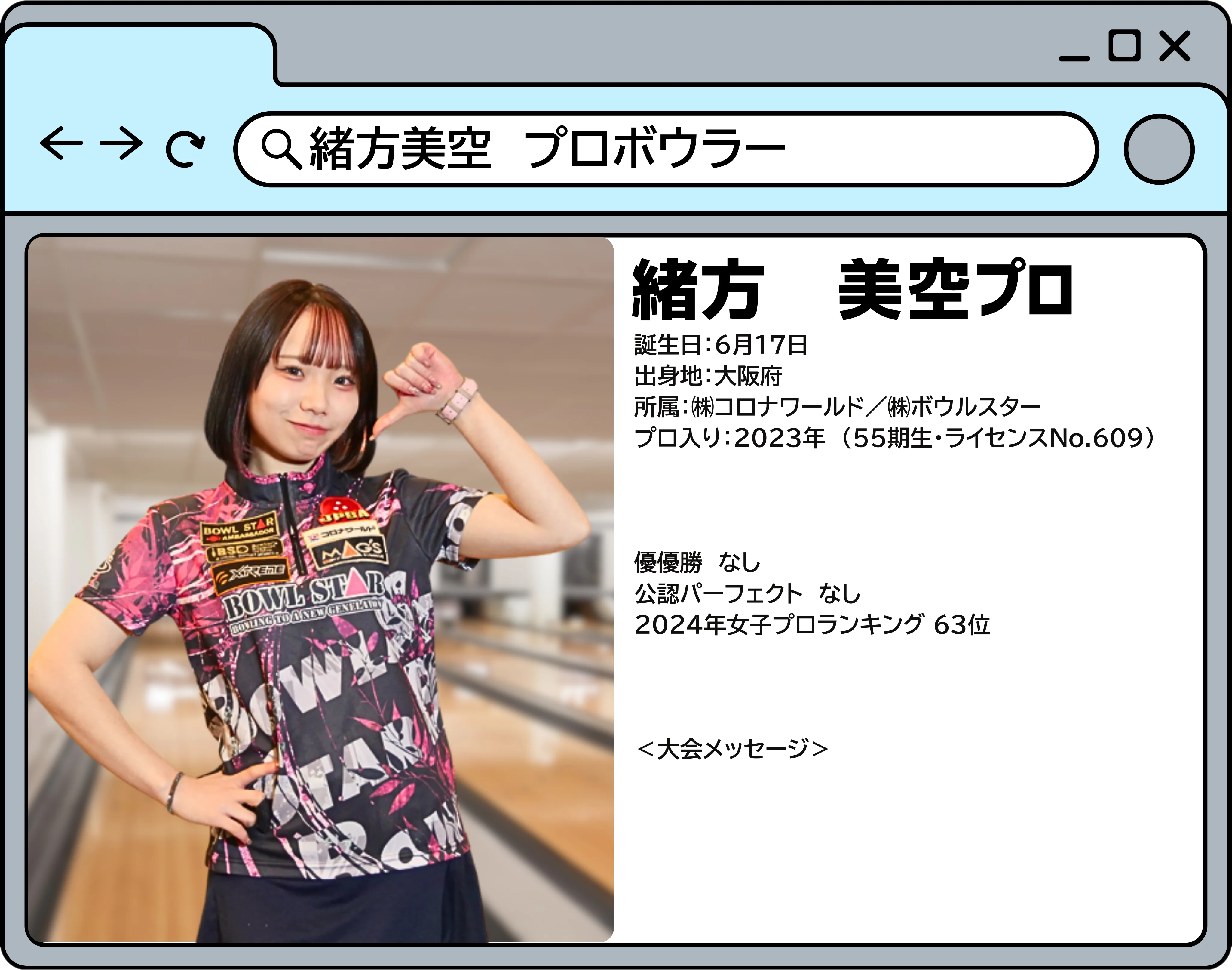 山形オープン2025に参加するプロボウラーのプロフィール