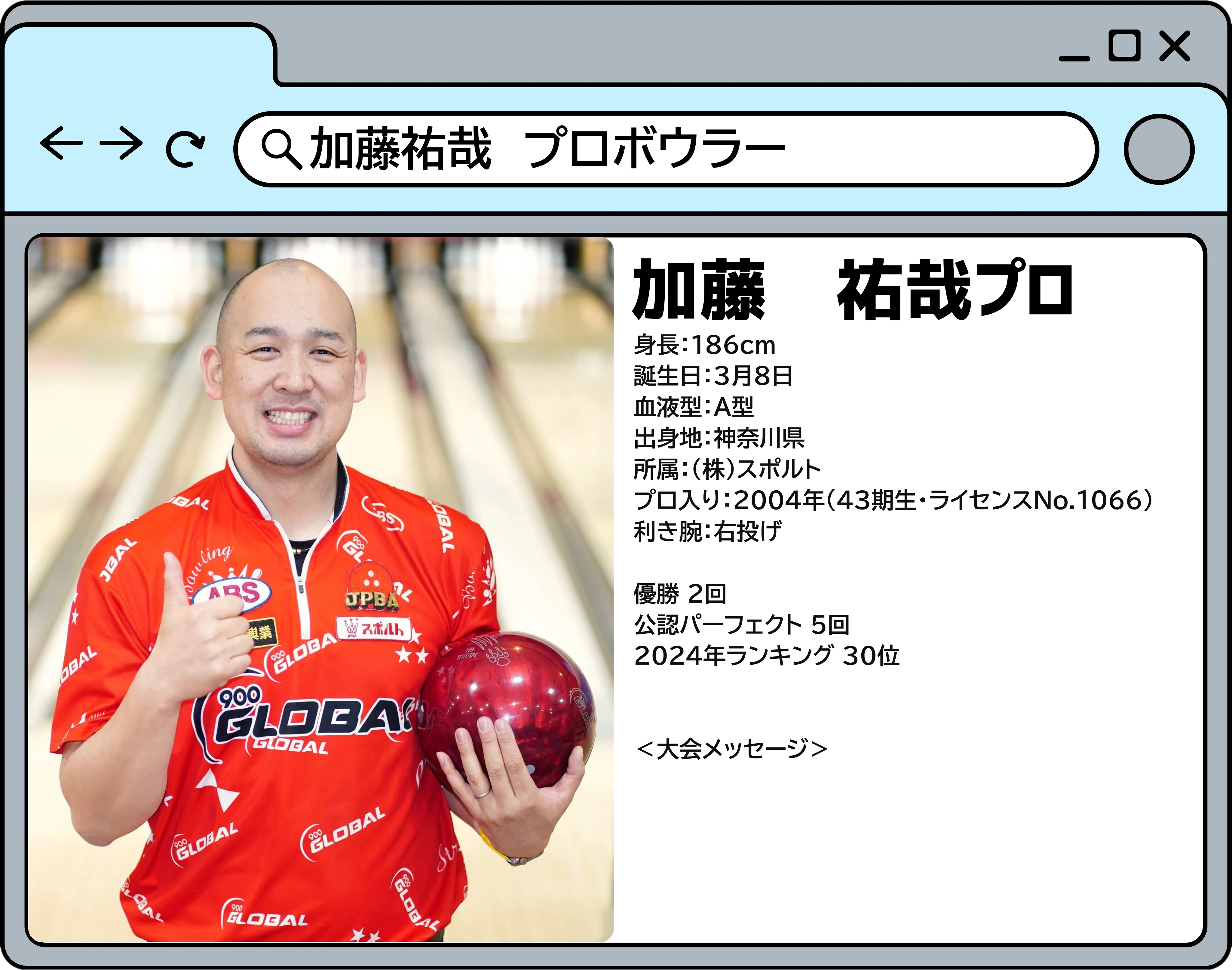 山形オープン2025に参加するプロボウラーのプロフィール